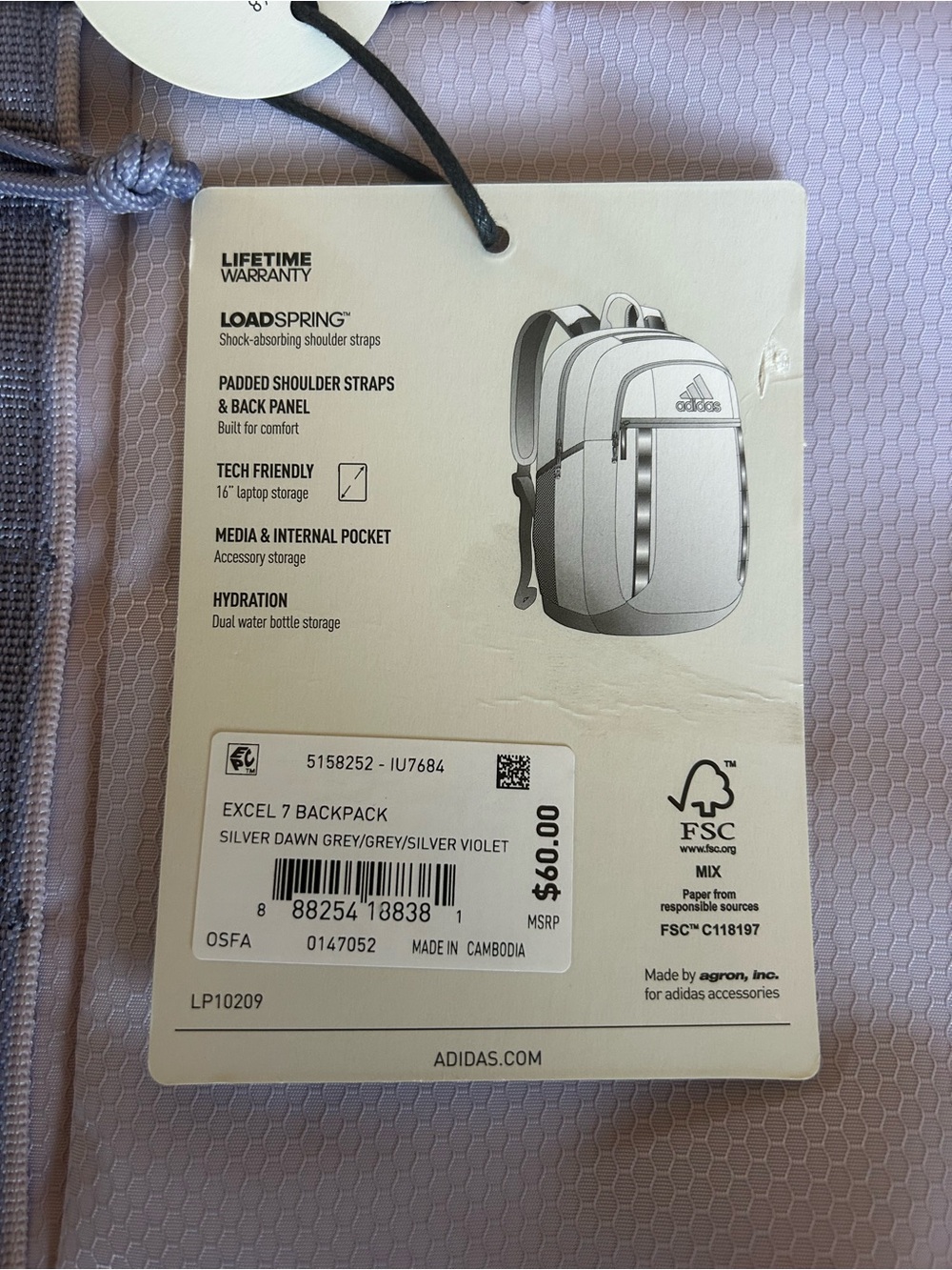 Brand New Adidas Excel 7 Backpack - Picture 4 of 10